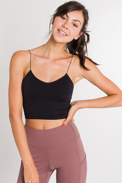 Famous Cropped Cami, Black