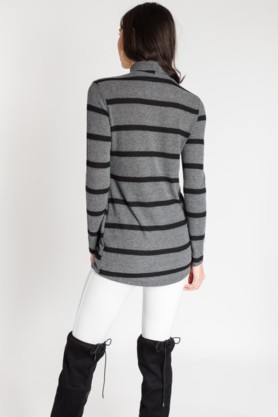Soft Touch Striped Turtleneck