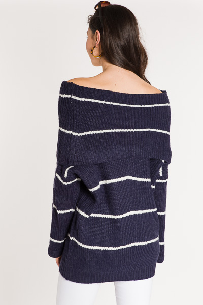 Striped on Stripes Sweater, Nav