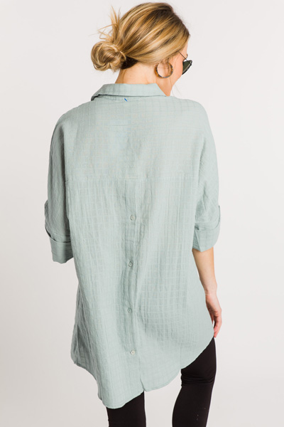 Checked Out Tunic, Sage