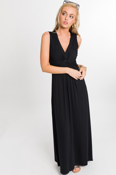 Knotted Up Maxi, Black