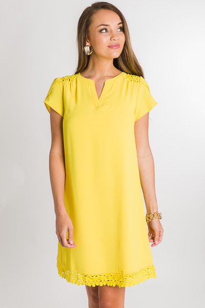 Lemon Drop Belted Dress