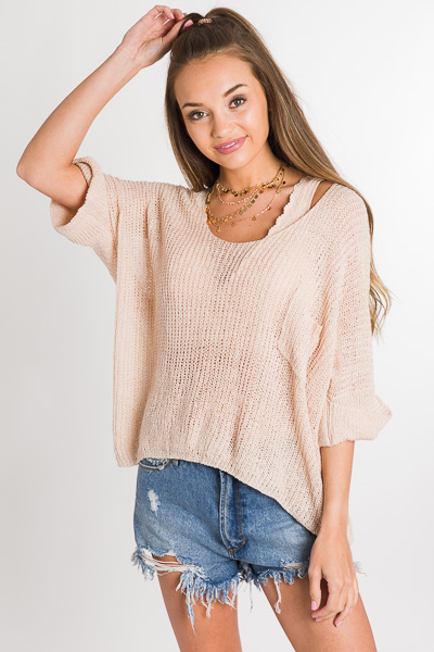 Chrissie Summer Sweater, Blush