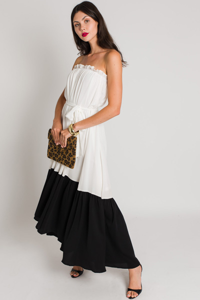 Feel the Flame Strapless Dress, White