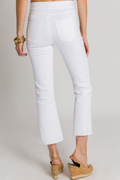 SPANX Cropped Flare Denim, White - Jeans - Bottoms - The Blue Door