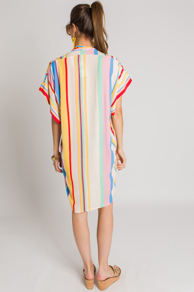 Stripe Kimono Dress