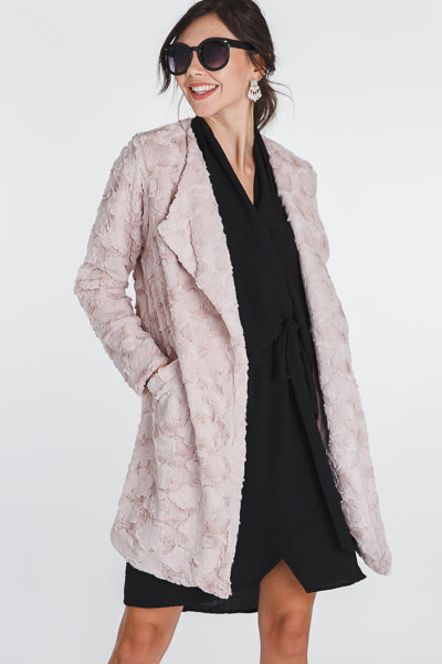 World Traveler Fur Coat, Blush