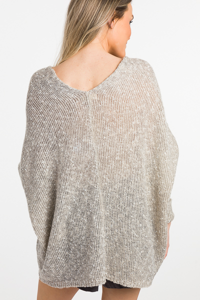 Double Pocket Taupe Sweater