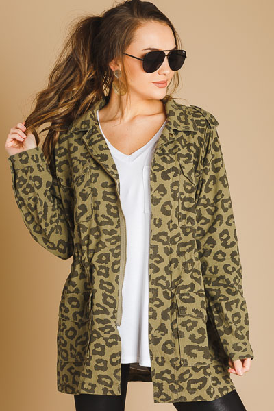 Cheetah Utility Jacket, Olive