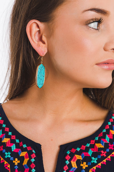 Britt Earring, Turquoise