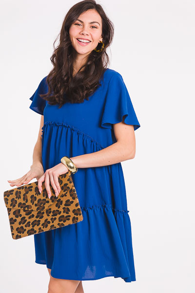Maggie Babydoll Dress, Blue