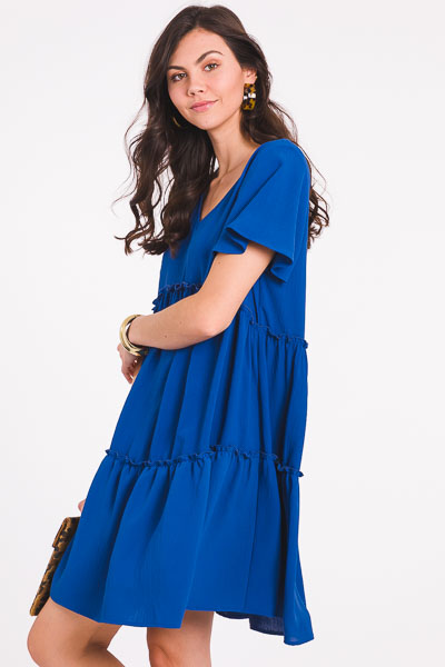 Maggie Babydoll Dress, Blue