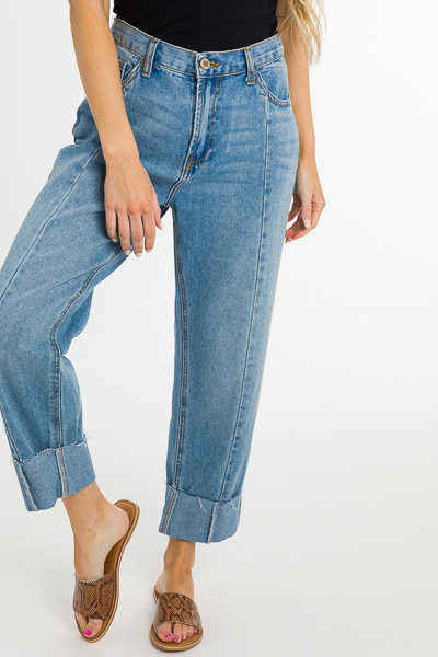 Center Seam Cuffed Jeans