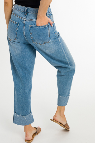 Center Seam Cuffed Jeans