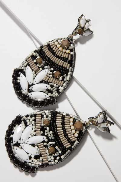 Fiji Bead Earring, Black