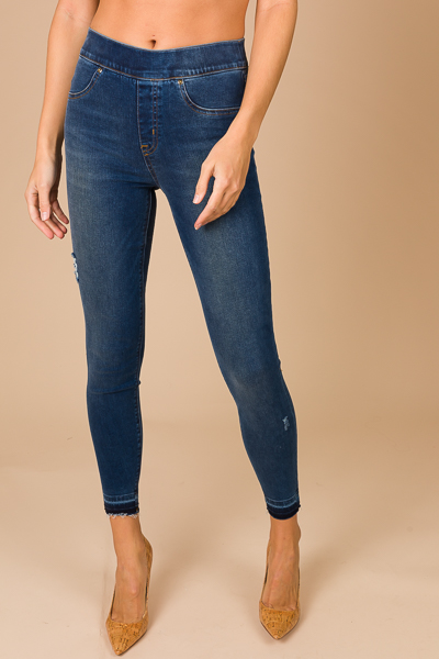 Distressed Skinny Jean, Medium Wash