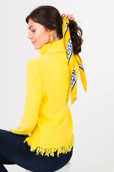 Sunshine Fringe Sweater, Yellow