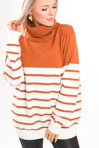 Cognac Stripes Sweater