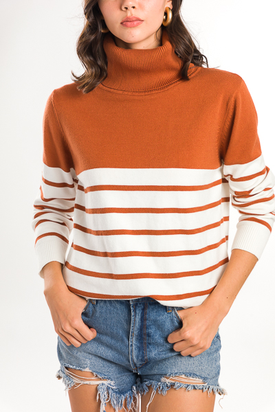 Cognac Stripes Sweater