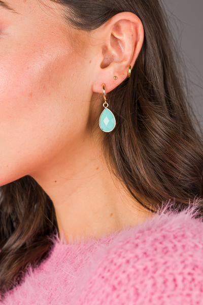 Hanging Drop Earring, Turquoise