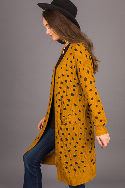 Dalmatian Sweater Cardi, Mustard