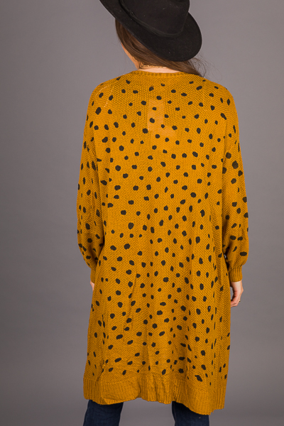 Dalmatian Sweater Cardi, Mustard