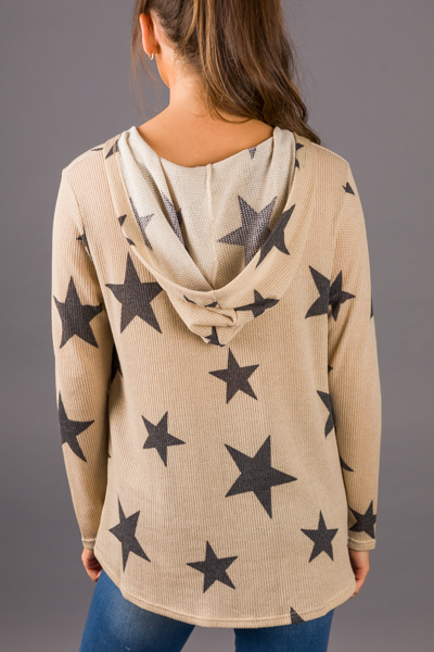 Stars Hooded Thermal, Taupe