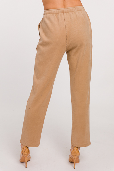 Corded Casual Pants, Tan 
