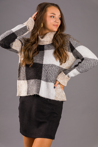 Cozy Checker Sweater