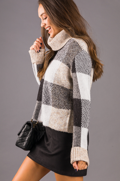 Cozy Checker Sweater