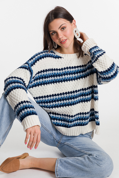 Winter Blues Chenille Sweater