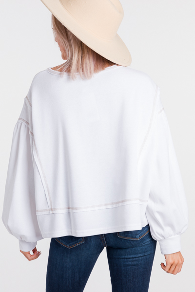 Contrast LS Tee, Off White