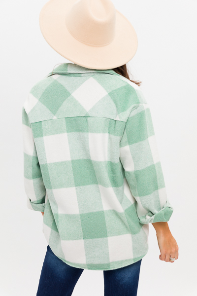Be Square Shacket, Mint Green