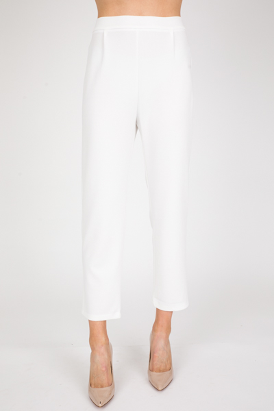 Straight Stretch Trouser, White