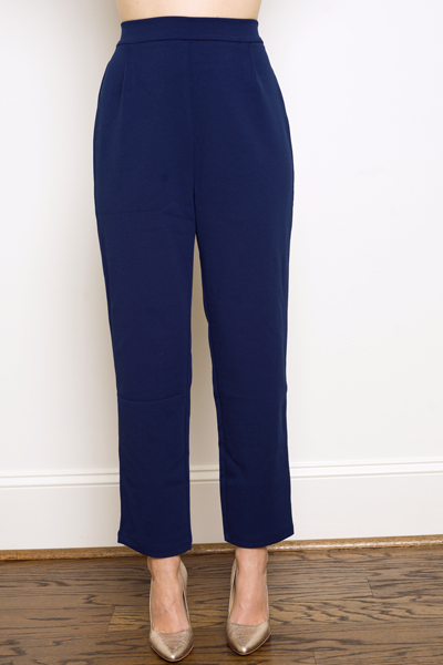 Straight Stretch Trouser, Navy