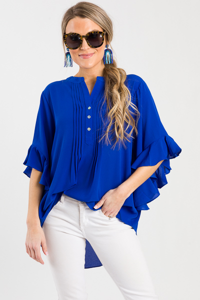 Tucked to a T Blouse, Royal