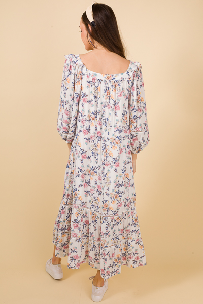 Fawn Floral Maxi, Ivory