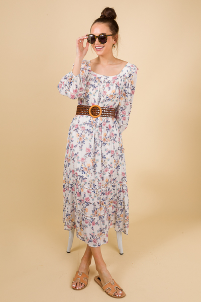 Fawn Floral Maxi, Ivory