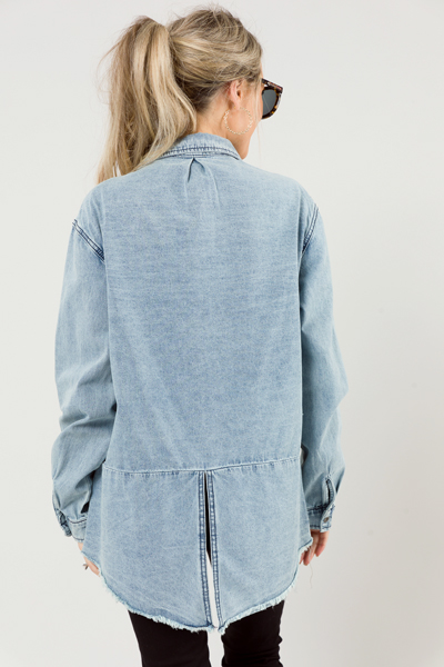 Edgy Chambray Button Down