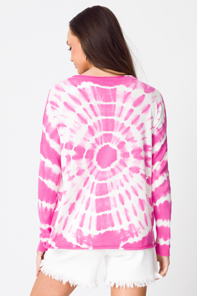 Color Burst Sweater, Hot Pink