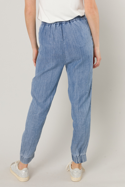 Pull On Chambray Joggers
