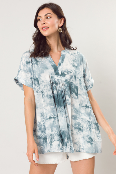 Dyed Dream Tunic, Faded Teal