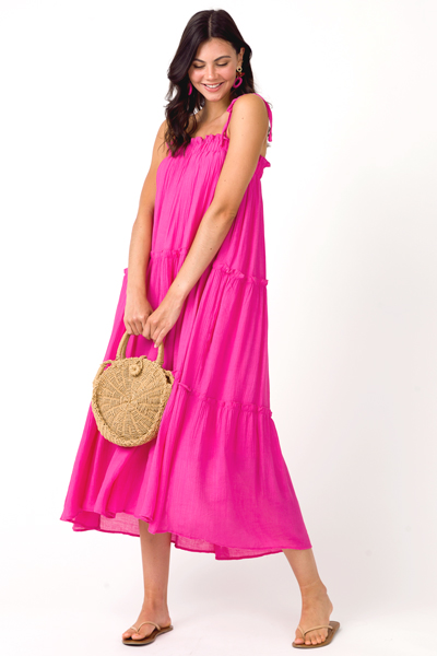 Go With The Flow Maxi, Hot Pink