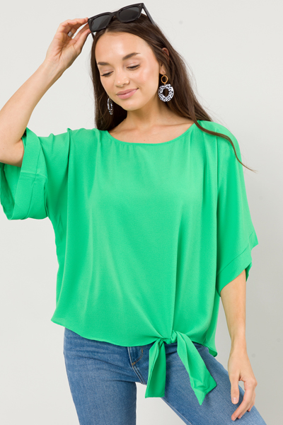 Side to Side Top, Kelly Green