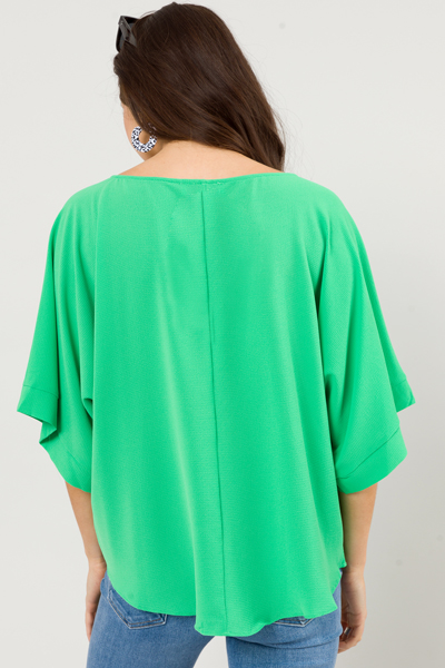 Side to Side Top, Kelly Green