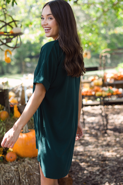 Picture Perfect V Dress, Green