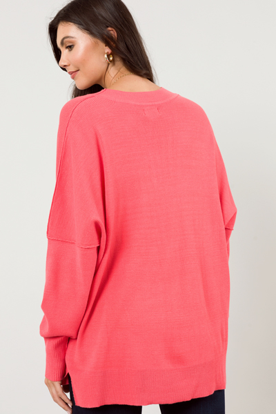 Astrid Ribbed Sweater, Pink