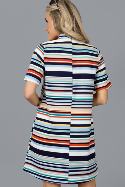 Stretchy Stripe Choker Dress
