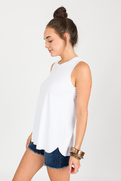 Spanx Perfect Length Short Sleeve Tee in White