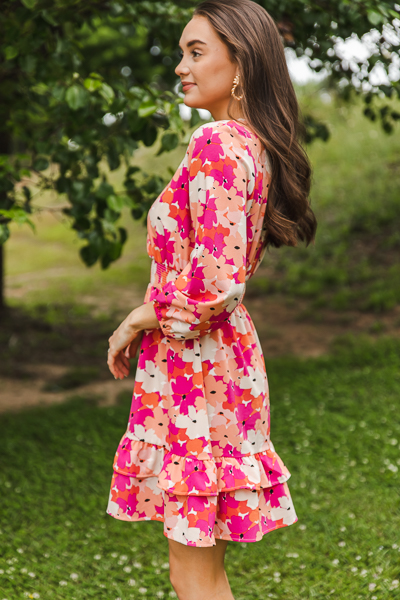 Carolyn Dress, Pink Floral